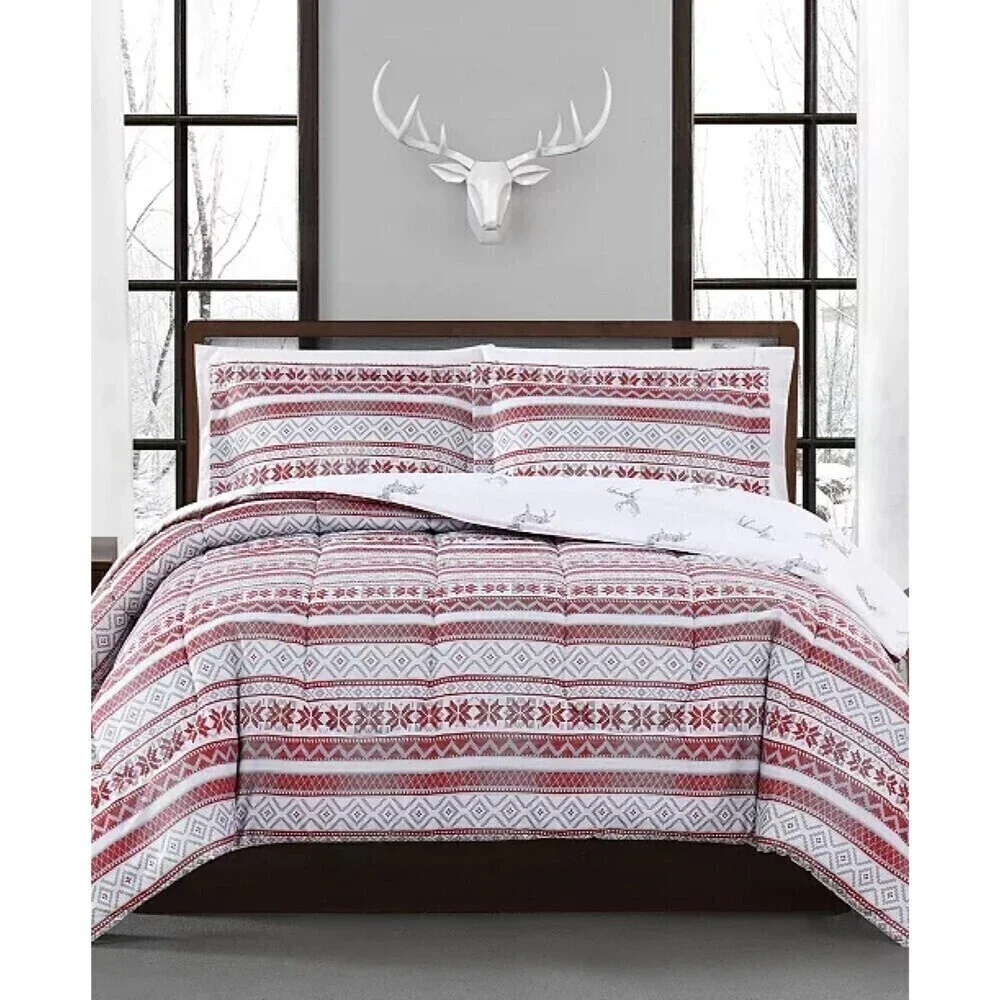 PEM AMERICA Holiday Fair Isle 2-Pc. Reversible Full/Queen Comforter Set bedding